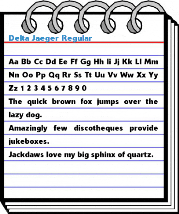 Delta Jaeger Regular Font