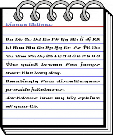 Django Oblique Font