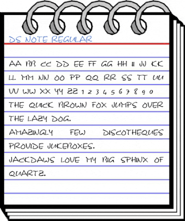 DS Note Regular Font