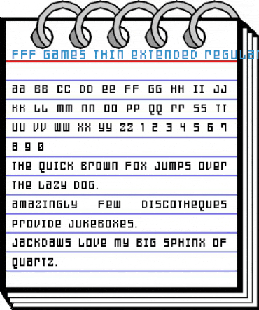 FFF Games Thin Extended Font