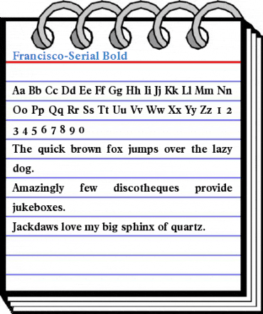 Francisco-Serial Font