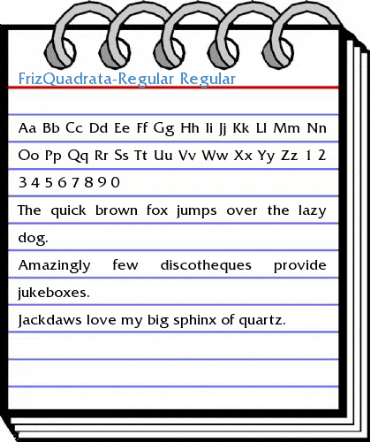FrizQuadrata-Regular Font