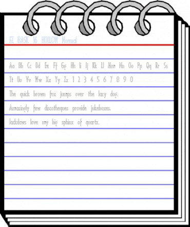 FZ BASIC 16 HOLLOW Font