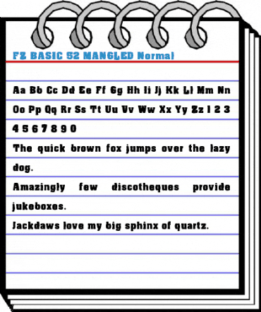 FZ BASIC 52 MANGLED Font