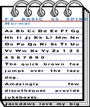 FZ BASIC 55 SPIKED EX Normal Font