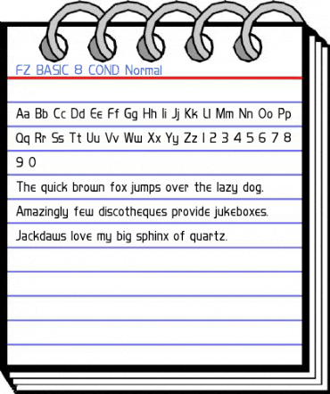 FZ BASIC 8 COND Normal Font
