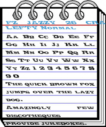 FZ JAZZY 26 CRACKED LEFTY Normal Font