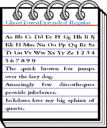 GhostTownExtended Font