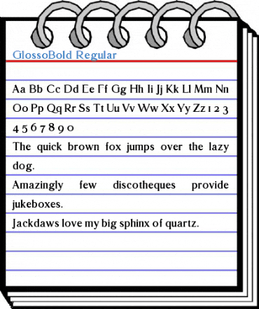 GlossoBold Regular Font