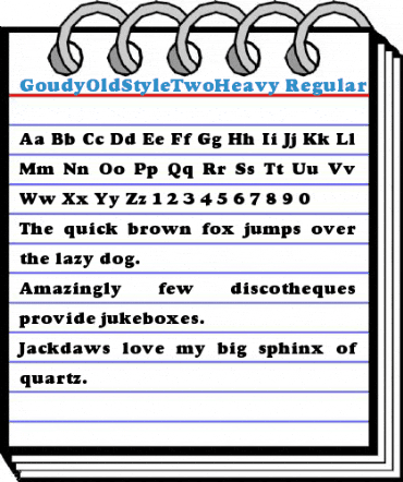 GoudyOldStyleTwoHeavy Font