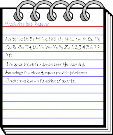 Handwrite-Inkbl Regular Font