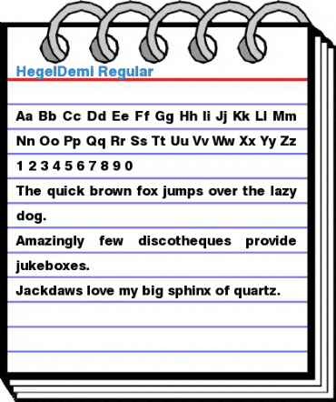 HegelDemi Regular Font
