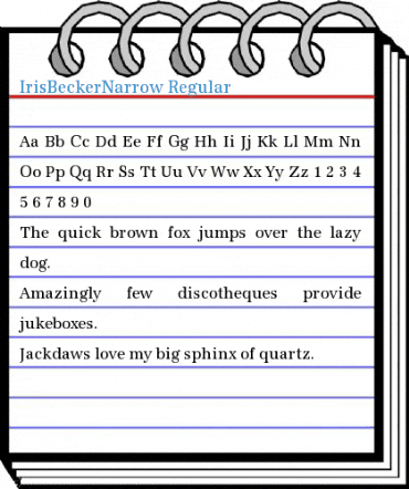 IrisBeckerNarrow Regular Font