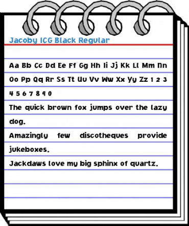 Jacoby ICG Black Regular Font