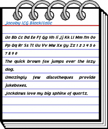 Jacoby ICG Font