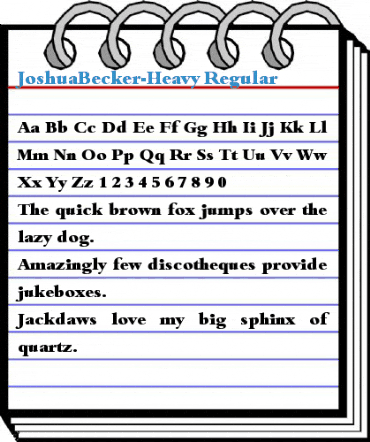 JoshuaBecker-Heavy Regular Font