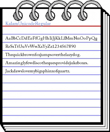Kalam Unicode Regular Font