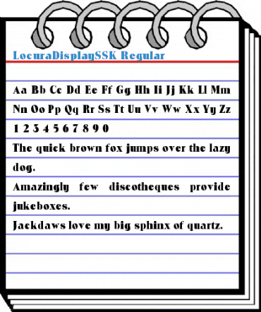 LocuraDisplaySSK Regular Font