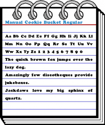Manual Cookie Bucket Regular Font