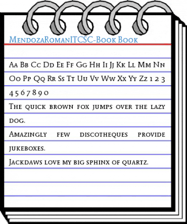 MendozaRomanITCSC-Book Book Font