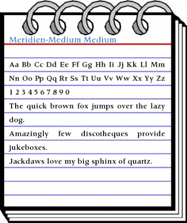 Meridien-Medium Medium Font