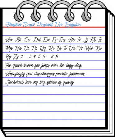 Henshin Script Personal Use Regular Font