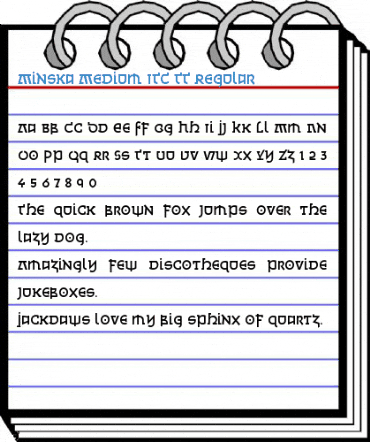 Minska Medium ITC TT Regular Font