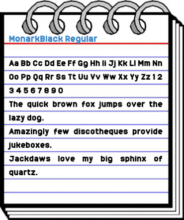 MonarkBlack Regular Font