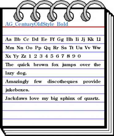 AG_CenturyOldStyle Font