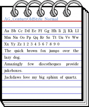 AG_CenturyOldStyle Normal Font