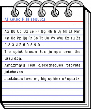 AI kelso R is regular Font