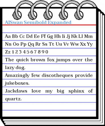 AISwan Semibold Expanded Font