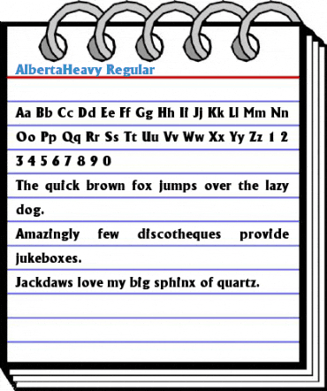 AlbertaHeavy Regular Font
