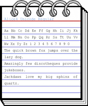 Alice4 Unicode Font