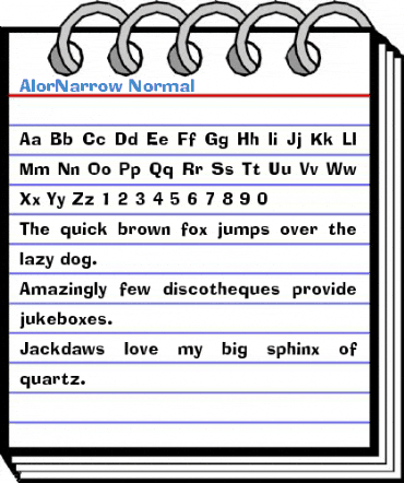 AlorNarrow Font