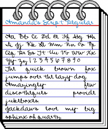 Amanda's Script Regular Font