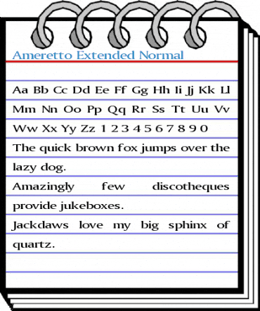 Ameretto Extended Normal Font