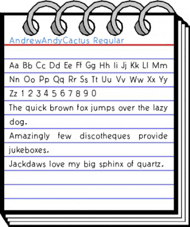 AndrewAndyCactus Regular Font