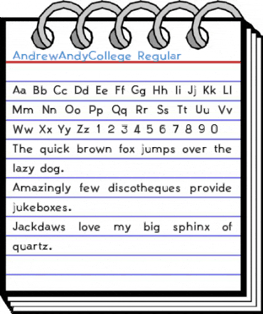 AndrewAndyCollege Font