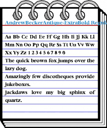 AndrewBeckerAntique-ExtraBold Regular Font