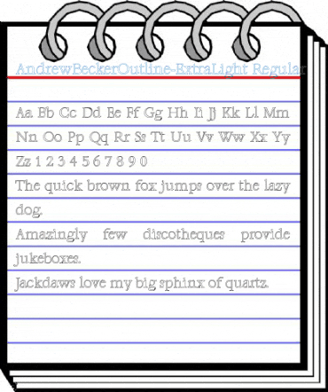 AndrewBeckerOutline-ExtraLight Regular Font