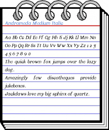 Andromeda Medium Italic Font
