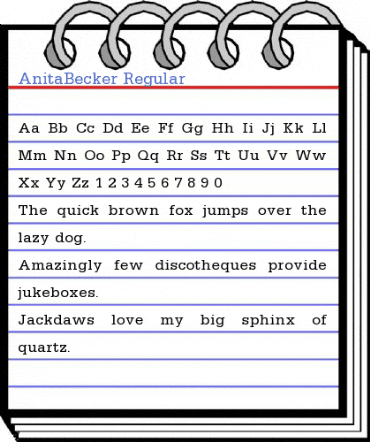 AnitaBecker Regular Font