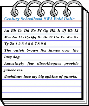 Century Schoolbook SWA Font