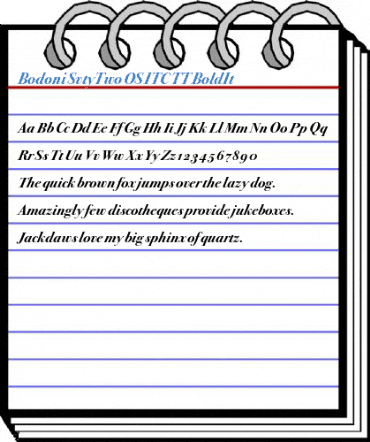 Bodoni SvtyTwo OS ITC TT BoldIt Font