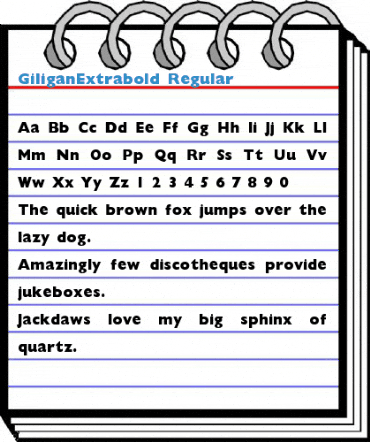 GiliganExtrabold Regular Font