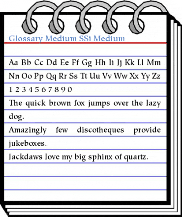 Glossary Medium SSi Medium Font