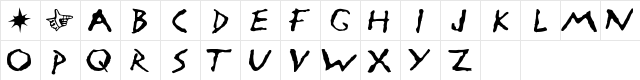 Armageddon Regular Character Map Armageddon Regular Character Map