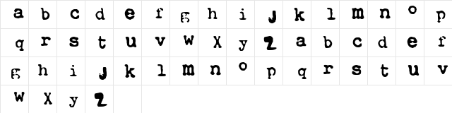 Xtctype Regular Character Map Xtctype Regular Character Map