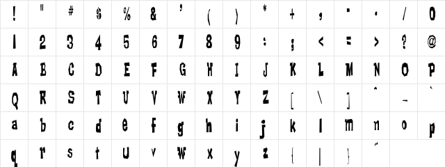 AdLib Regular Character Map AdLib Regular Character Map